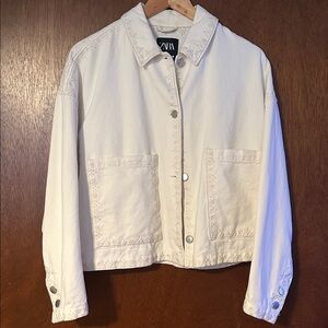 ZARA Light Jean Embroidered Jacket